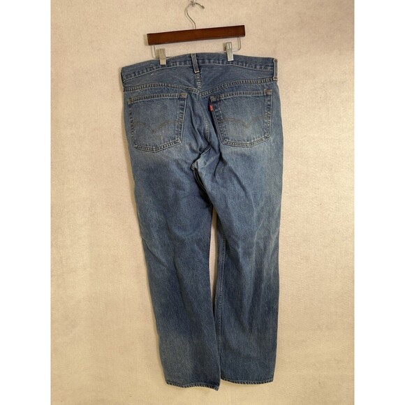 Levi's 501 Medium Wash Button Fly Original Fit Straight Leg Jeans sz 36x30 - Picture 5 of 8